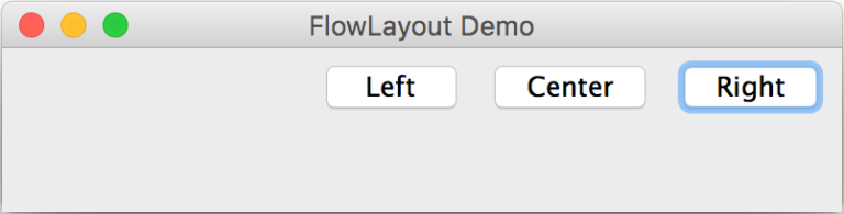 set the layout manager to use the default flowlayout set the layout manager to use the default flowlayout